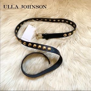 New! ULLA JOHNSON Zayda Studded Leather Belt